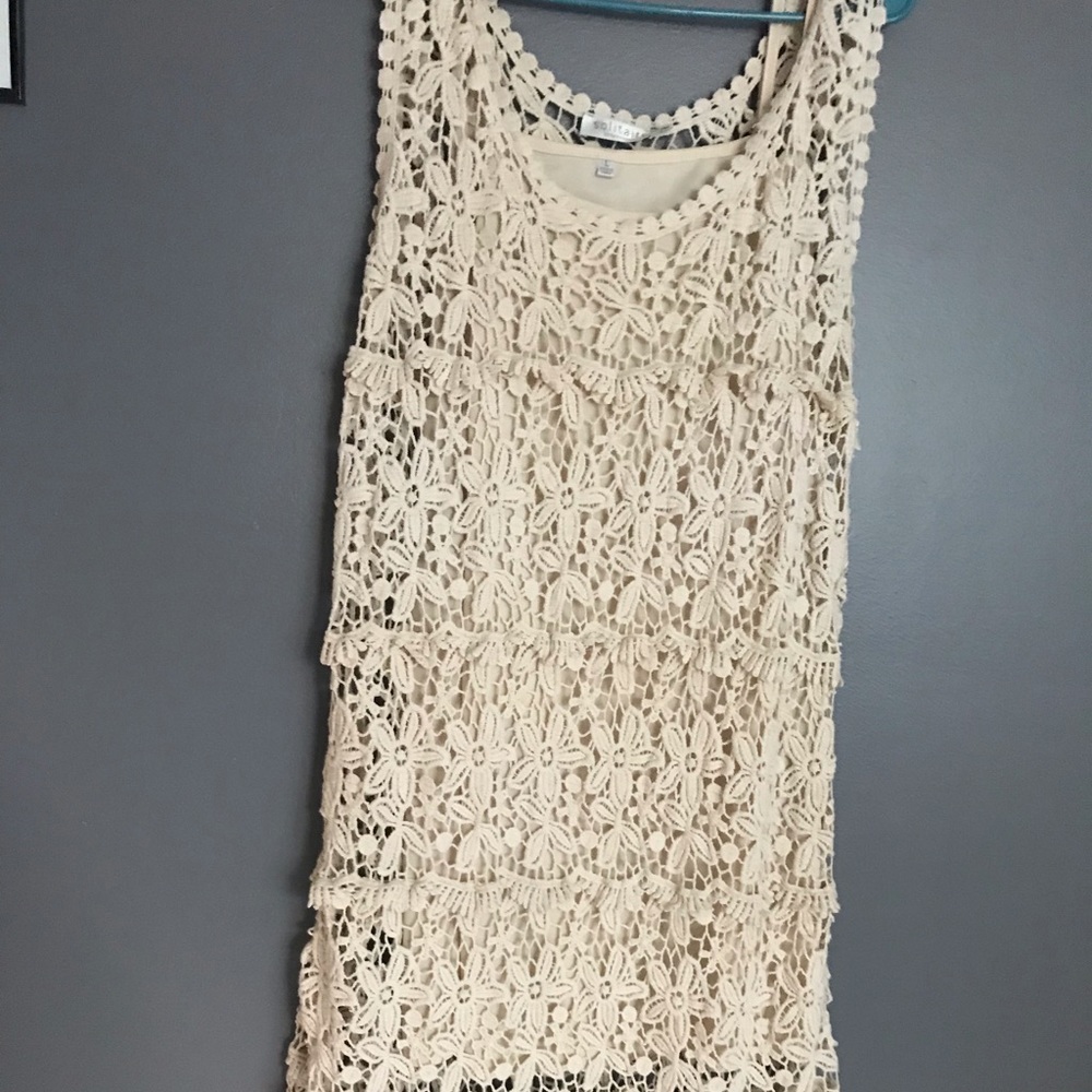 Boho style lace midi dress